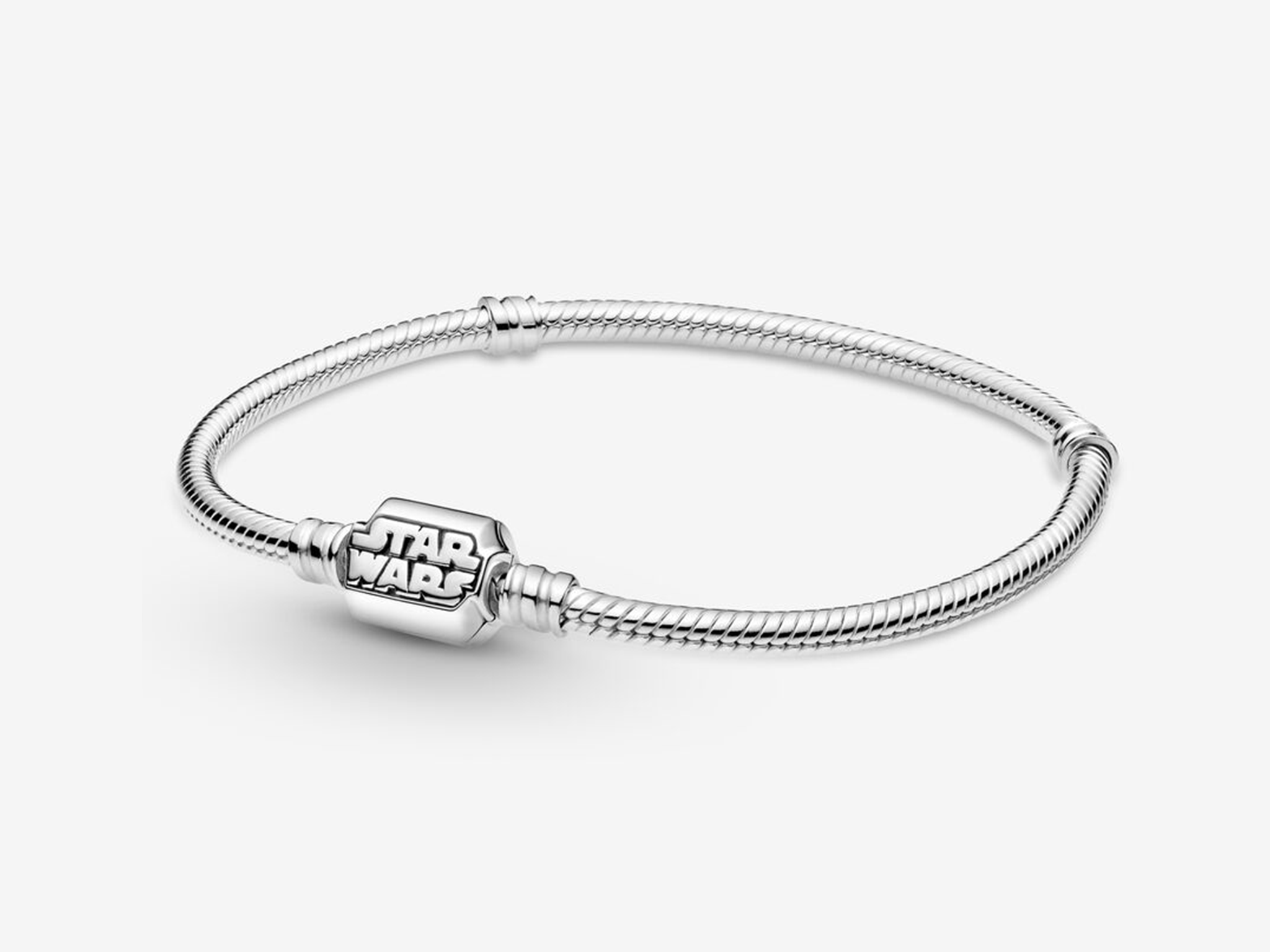 Star Wars Sterling Snake Bracelet with Charms not top Pandora BB8 Grogu Death Star